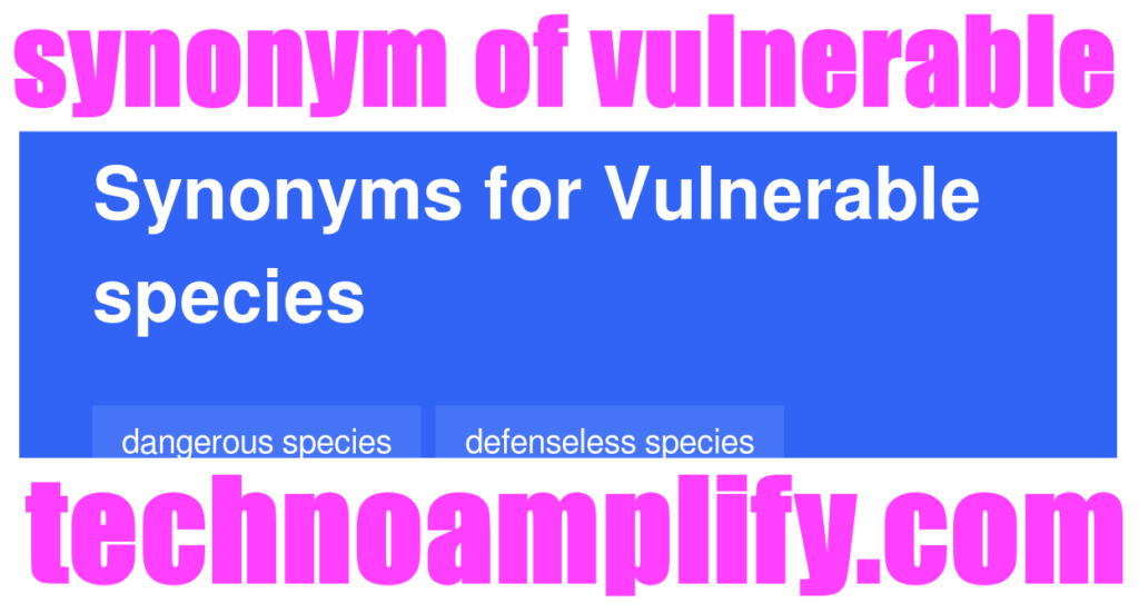 synonym of vulnerable